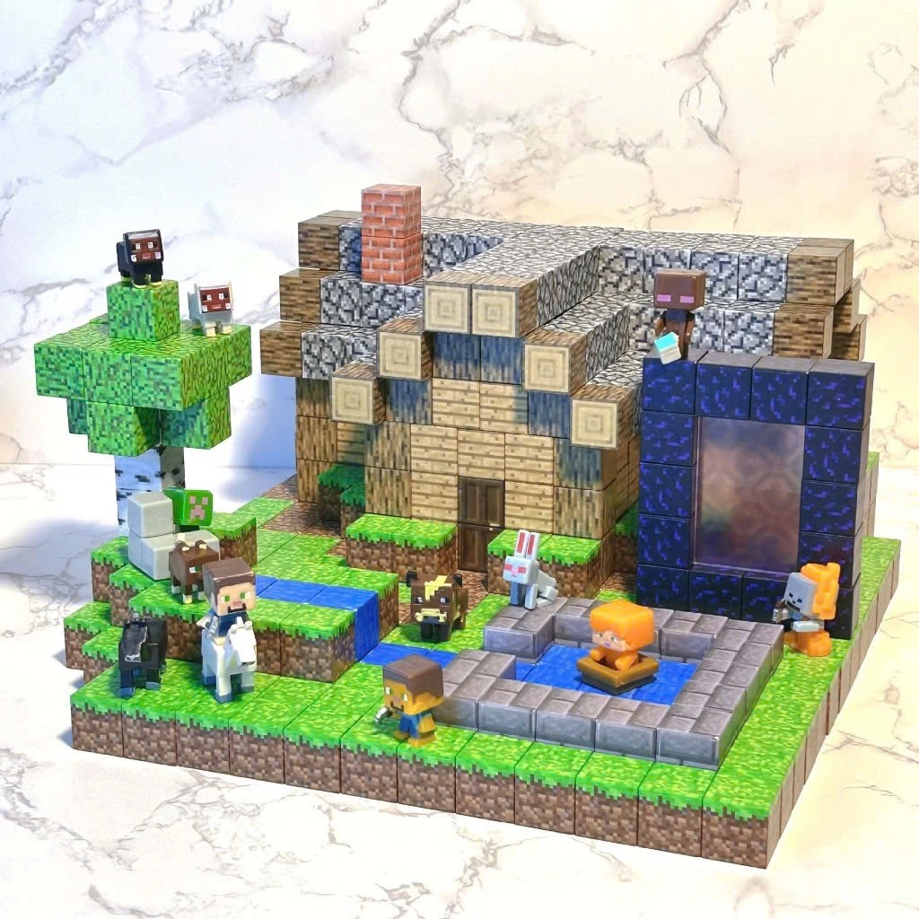 Minecraft Nam Châm, Đồ Chơi Mô Hình Lắp Ráp Kiến Trúc Game Mincecraft ...