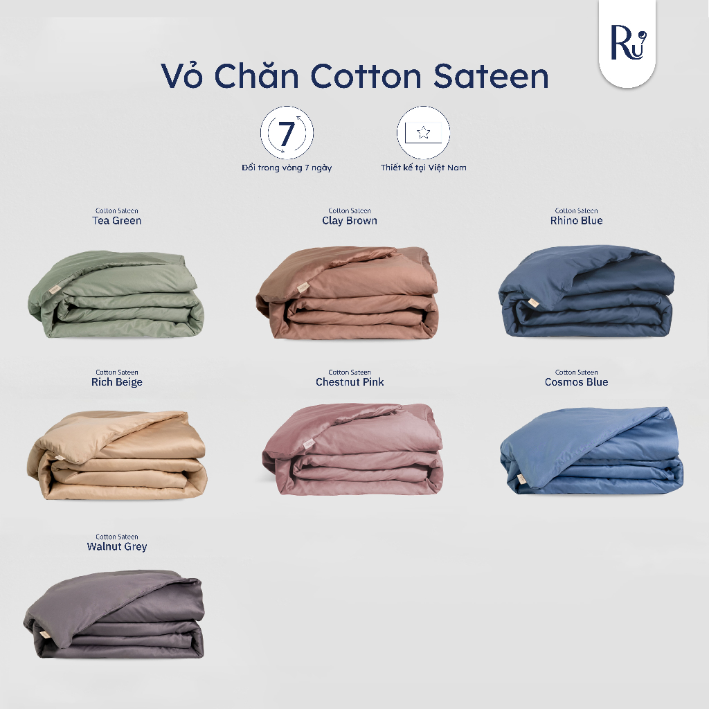 Ảnh Vỏ Chăn Cotton Sateen Ru9 1
