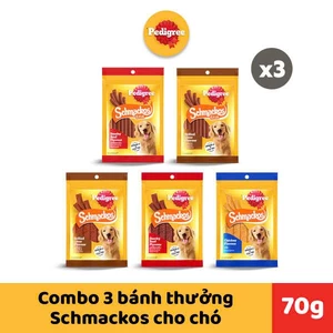Pedigree Schmackos Bánh thưởng cho chó 70g (3 gói)