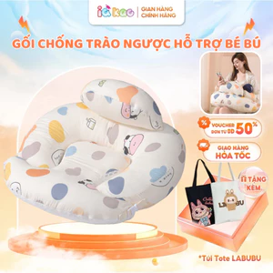 Gối Nằm BI11 Hỗ Trợ Bé Ăn Dặm Và Cho Con Bú Cao Cấp IQKAO Thoải Mái Cho Bé, Giảm Đau Mỏi Cho Mẹ, Chống Trào Ngược