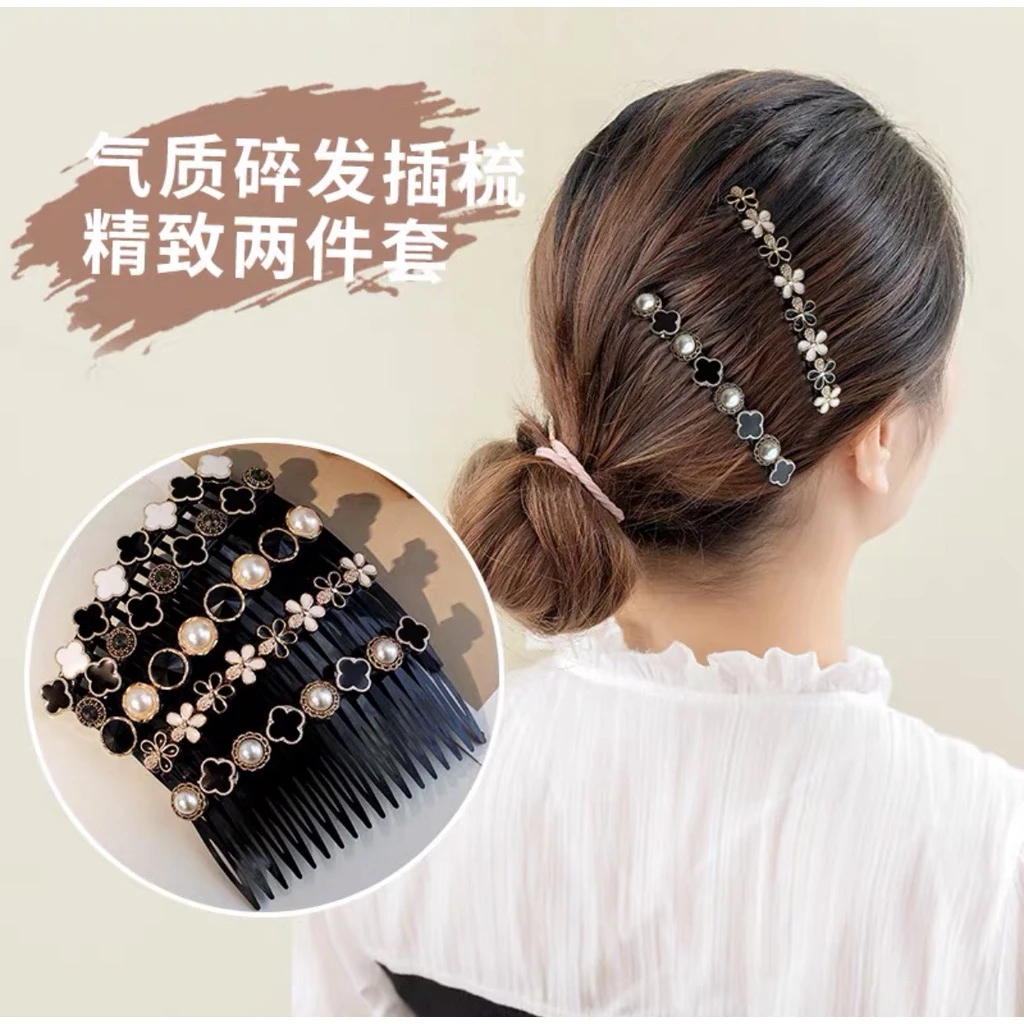 Lược Cái Tóc Chống Trượt Gọn Gàng Tóc Con Đính Hoa Đá Xinh Xắn Sang Trọng Phụ Kiện Tóc Empoli