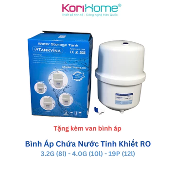 Bình Áp TankVina Máy Lọc Nước, Bình Áp Tích Nước Tinh Khiết Cho Máy Karofi Kangaroo Sunhouse Mutosi... tặng van bình áp