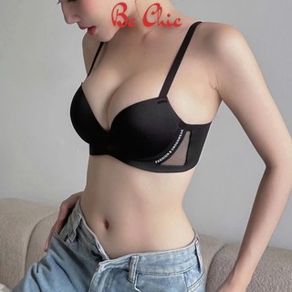 Áo lót su phối viền lưới A 206 / A 207 đệm vừa không gọng nâng đẩy ôm ngực chống xệ BC_CHIC LINGERIE