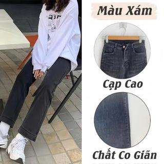 Quần ống đứng màu khói trầm may ống , mặc đi học che khuyết điểm Yến Tee #0190