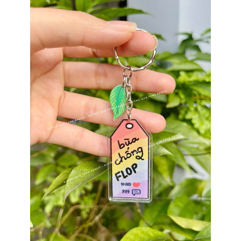Móc khoá Thi Tốt,may mắn 2 mảnh nền trong cực cute - Quà Tặng Sango