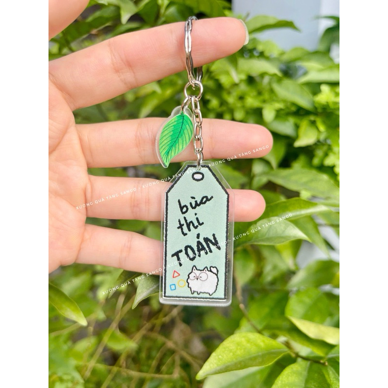 Móc khoá Thi Tốt,may mắn 2 mảnh nền trong cực cute - Quà Tặng Sango