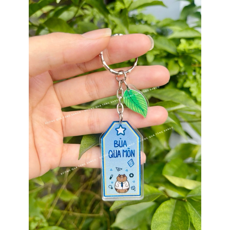 Móc khoá Thi Tốt,may mắn 2 mảnh nền trong cực cute - Quà Tặng Sango