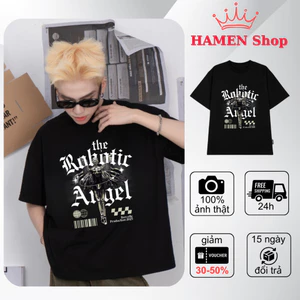 Áo thun nam nữ Unisex in HỌA TIẾT, chất liệu cotton cao cấp 100%, áo thun họa tiết Form Rộng HAMEN M001