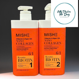 BỘ GỘI XÃ PHỤC HỒI TÓC CHUYÊN SÂU MISHE NANO COLAGEN 1000ML