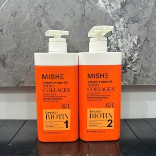 BỘ GỘI XÃ PHỤC HỒI TÓC CHUYÊN SÂU MISHE NANO COLAGEN 1000ML