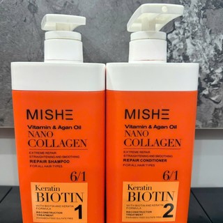 BỘ GỘI XÃ PHỤC HỒI TÓC CHUYÊN SÂU MISHE NANO COLAGEN 1000ML