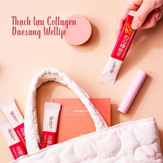 Thạch Lựu Collagen POMOGRANATE COLLAGEN hộp 15 gói Daesang Wellife