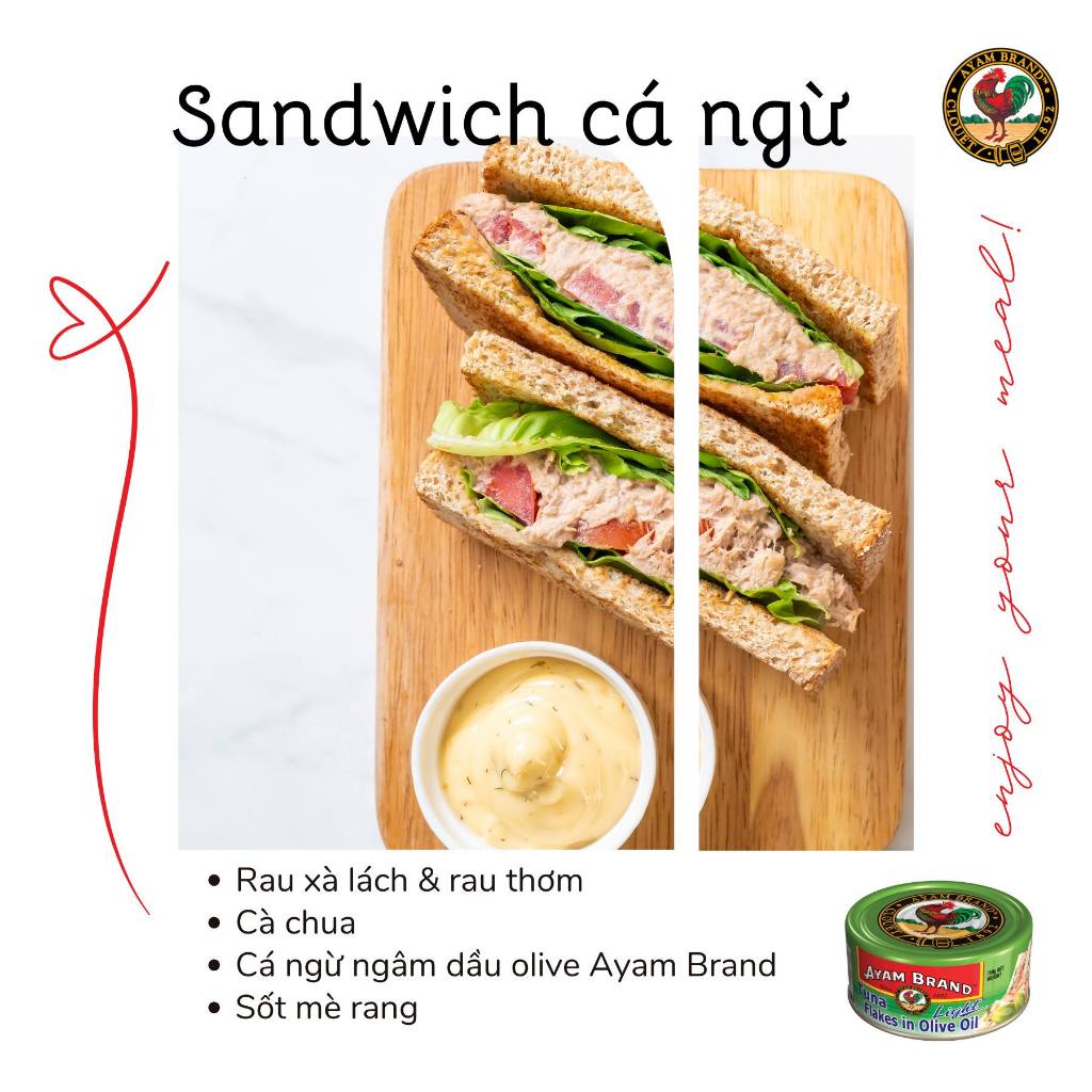 🐟Cá Ngừ Ngâm Dầu Oliu Ayam Brand 150g – Ngon Lành, Giàu Omega-3