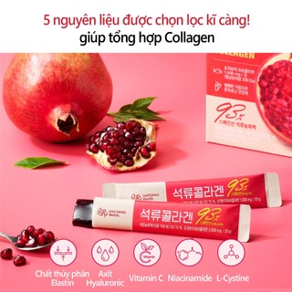 Thạch Lựu Collagen POMOGRANATE COLLAGEN hộp 15 gói Daesang Wellife