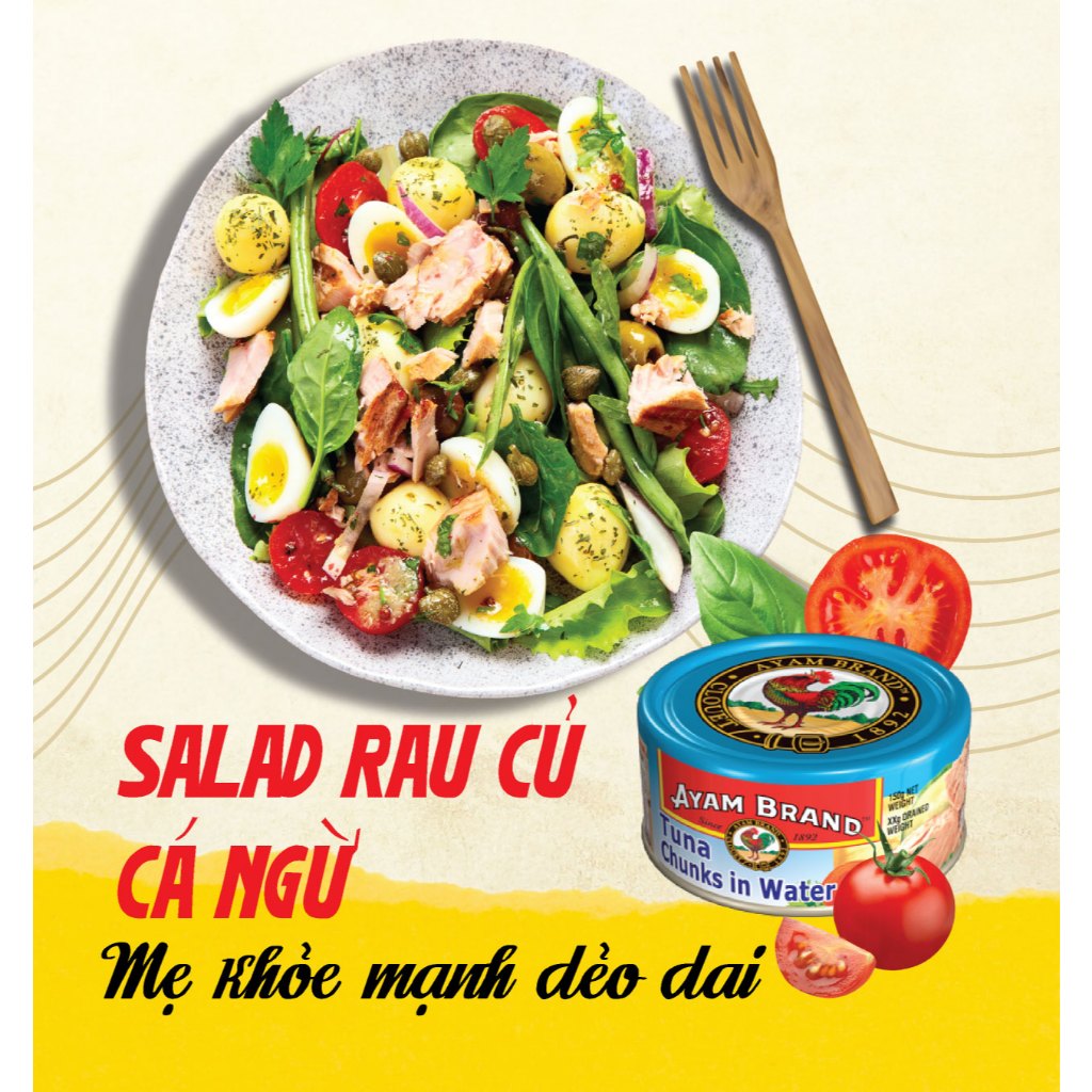 🐟Cá Ngừ Ngâm Nước Muối Ayam Brand 150g – Tươi Ngon, Ít Béo