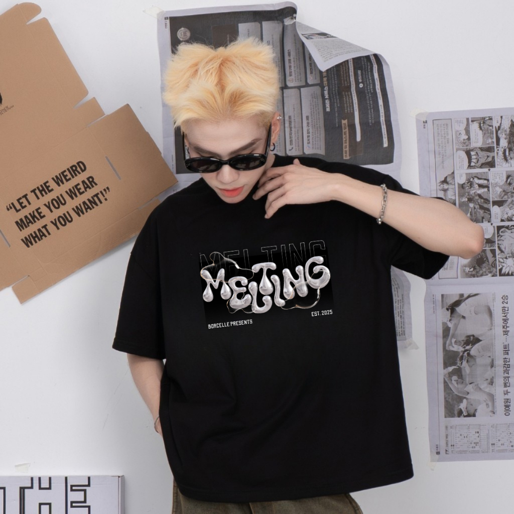Áo Thun Boxy Nam Nữ họa tiết hot trend , Chất 100% Cotton 260gsm Co Giãn 4 Chiều Thoáng Mát M002