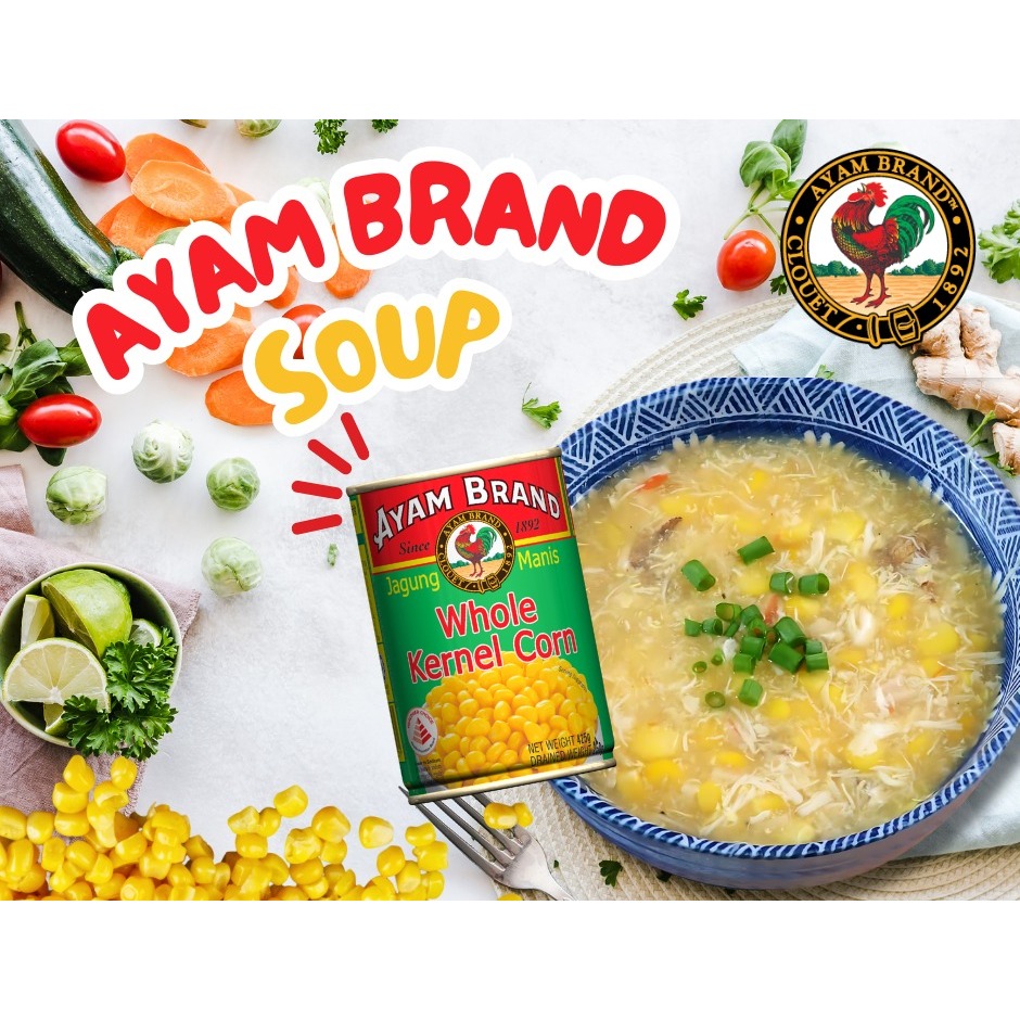 Bắp Nguyên Hạt Ayam Brand 425g – Vàng Tươi, Giòn Ngọt Tự Nhiên
