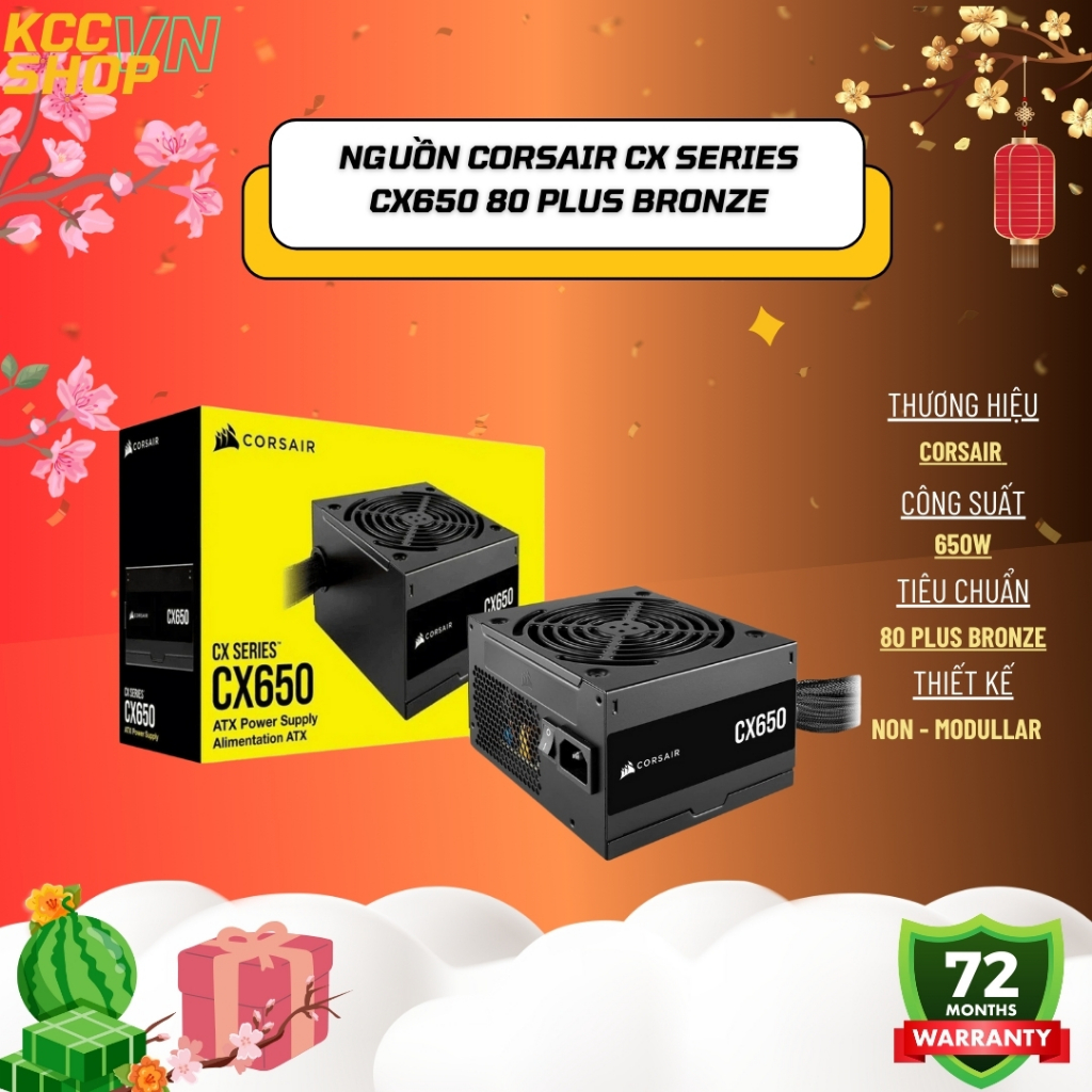 Nguồn Corsair CX Series CX650 80 Plus Bronze - Mới Bảo Hành 60 Tháng ...