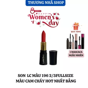 Son Absolu Rouge Cream 196 French Touch Màu Đỏ Cam Cháy Hot Hiếm 1 Bảng Cháy Hàng