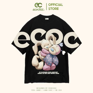 Áo Phông ECOCHIC BFF HUGGING Tee Local Brand - Áo Thun Unisex Form Rộng Oversize Premium Cotton 100%