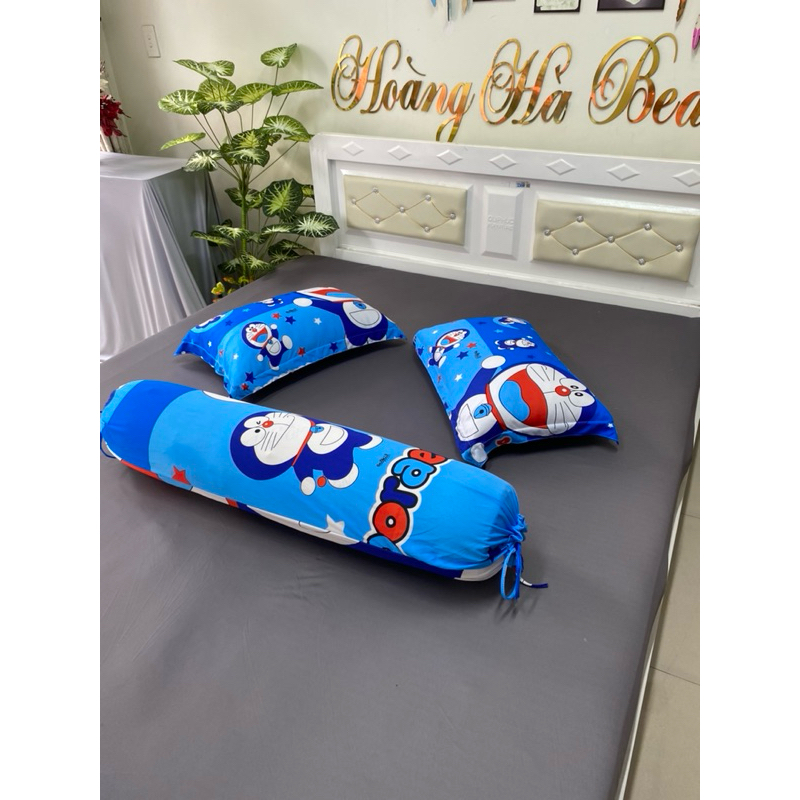 Ga giường Thun Lạnh mẫu Doremon (Hoàng Hà bedding)