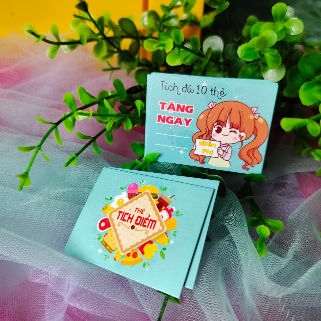 THẺ TÍCH ĐIỂM BÁNH MÌ, ĐỒ ĂN VẶT - CARD TÍCH ĐIỂM MUA HÀNG KHOAI TÂY CHIÊN, BÁNH ĂN VẶT CÁC LOẠI (CÓ SẴN)