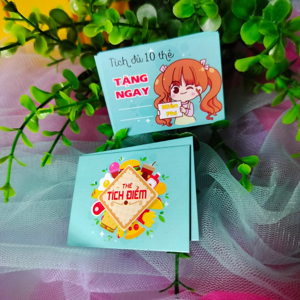 THẺ TÍCH ĐIỂM BÁNH MÌ, ĐỒ ĂN VẶT - CARD TÍCH ĐIỂM MUA HÀNG KHOAI TÂY CHIÊN, BÁNH ĂN VẶT CÁC LOẠI (CÓ SẴN)