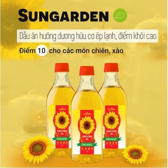 Dầu hướng dương ép lạnh hữu cơ Sungarden/ Olinalli/ Crudolio 1L