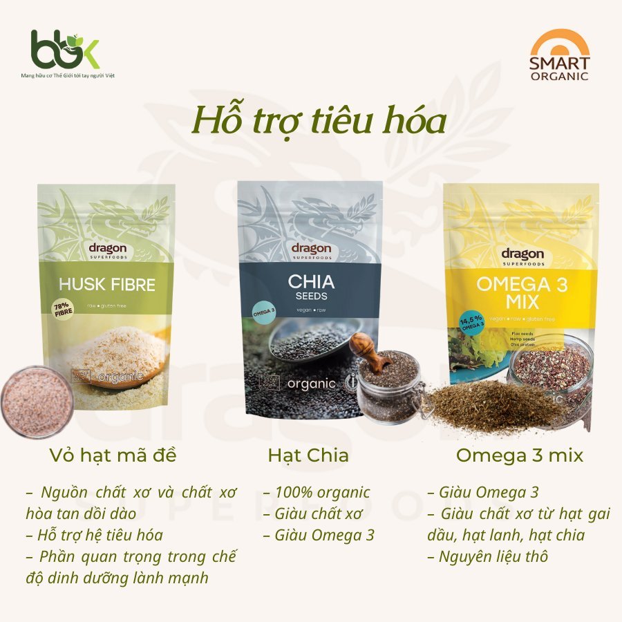 Hạt chia hữu cơ C'lavie/ Aztec Organic/ Anbio/ Dragon Superfoods