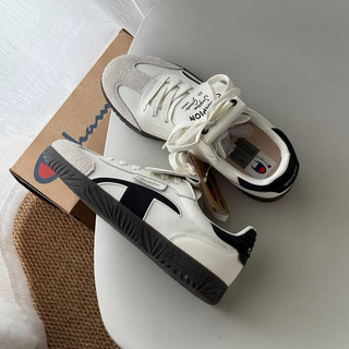 Giày thể thao thời trang nữ Champion màu trắng đen cao cấp , sneaker bigsize nam nữ