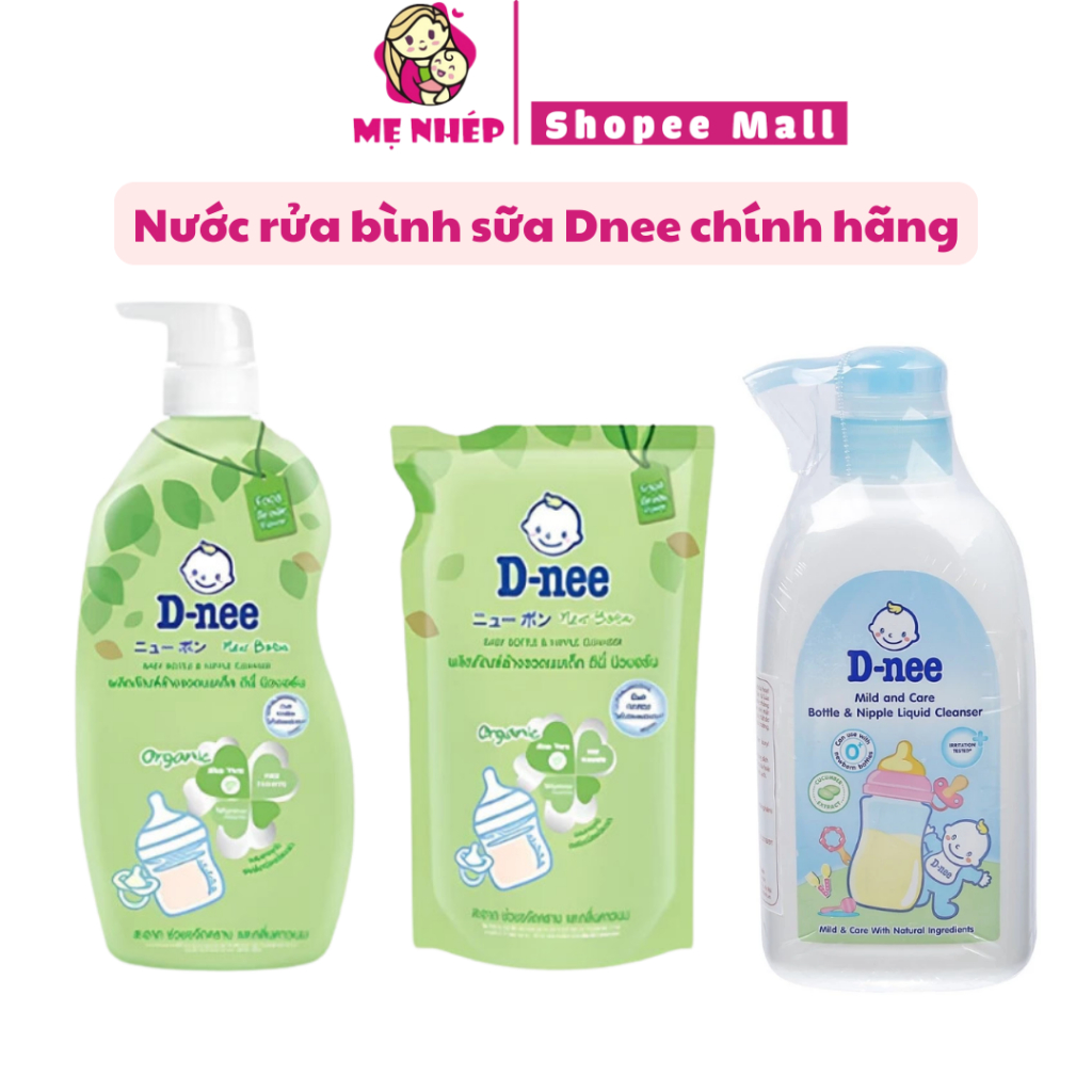 Nước rửa bình sữa Dnee organic Thái trà xanh được làm từ 100% nguyên ...