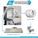 [Chính hãng] Combo máng hút khói inox NEFA kèm quạt thông gió hút mùi, hút khói bếp mạnh, lắp đặt dễ, tiết kiệm điện — ảnh 4