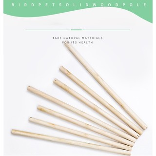 Cầu Đứng Ngang Thanh Gỗ Lồng Chim 10-62cm - Có Thể Tùy Chỉnh, Cho Lovebird/Cockatiel/Hamster
