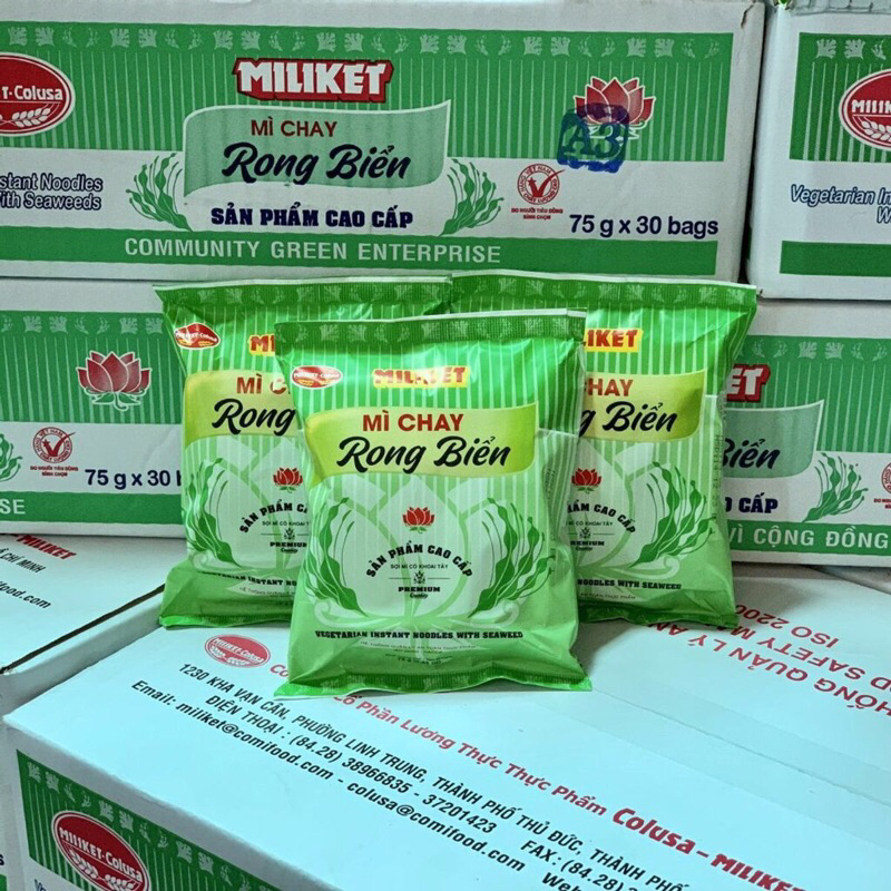 THÙNG 30 GÓI MÌ RONG BIỂN CHAY MILIKET | Shopee Việt Nam