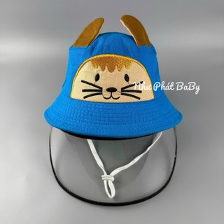 Nón tai bèo chống dịch cho bé trai 2-6 tuổi kèm kính bảo hộ tháo rời an toàn cho bé