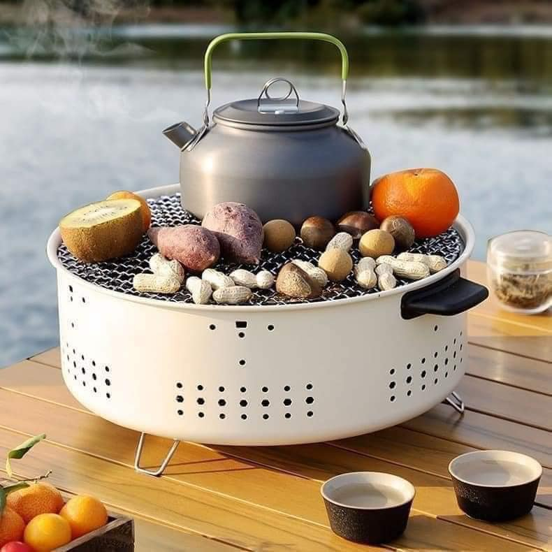 BẾP NƯỚNG THAN HOA TRÒN - NƯỚNG ĐỒ ĂN SIÊU TIỆN