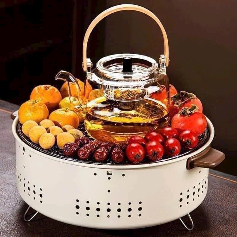 BẾP NƯỚNG THAN HOA TRÒN - NƯỚNG ĐỒ ĂN SIÊU TIỆN
