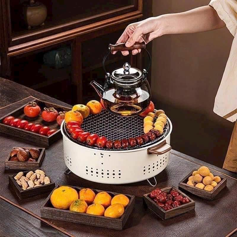 BẾP NƯỚNG THAN HOA TRÒN - NƯỚNG ĐỒ ĂN SIÊU TIỆN