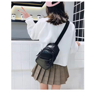 Túi Đeo Vai Da Mềm Thời Trang Unisex Đeo Chéo Vai Ngực Phong Cách Hàn Quốc Thường Ngày Cho Nam Và Nữ
