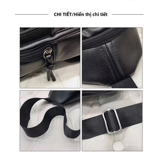 Túi Đeo Vai Da Mềm Thời Trang Unisex Đeo Chéo Vai Ngực Phong Cách Hàn Quốc Thường Ngày Cho Nam Và Nữ