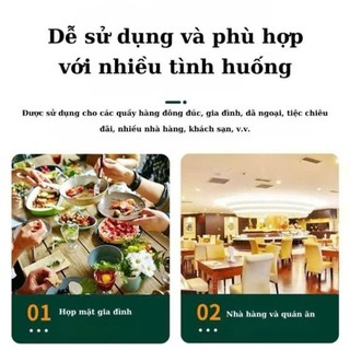 Bộ đồ ăn dùng 1 lần cho 10 người gồm 10 bát 10 đũa 10 cốc 10 thìa 10 đĩa 2 đĩa chấm khăn chải bàn