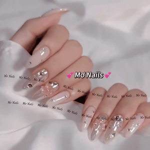 Nail Box Thiết kế Hồng Baby Tráng Gương Bạc Siêu Xinh M131