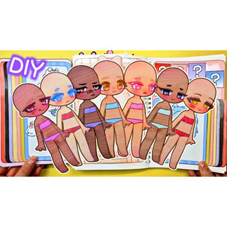 Đồ chơi bóc dán Sanrio Anime Gacha 7 nhân vật - Búp bê giấy