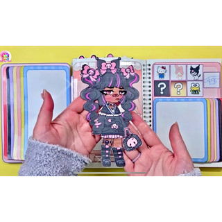 Đồ chơi bóc dán Sanrio Anime Gacha 7 nhân vật - Búp bê giấy