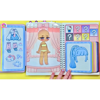 Đồ chơi bóc dán Sanrio Anime Gacha 7 nhân vật - Búp bê giấy