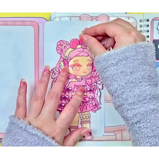Đồ chơi bóc dán Sanrio Anime Gacha 7 nhân vật - Búp bê giấy