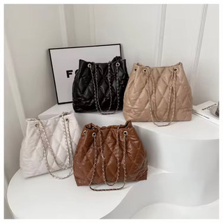 Túi Xô Merria Retro Họa Tiết Kim Cương Băng Bề Mặt Mềm Đóng Một Vai Dành Cho Nữ Đi Lại