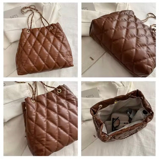 Túi Xô Merria Retro Họa Tiết Kim Cương Băng Bề Mặt Mềm Đóng Một Vai Dành Cho Nữ Đi Lại