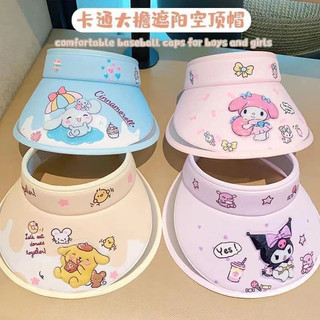 Mũ chống nắng cho bé, nón rộng vành hở chóp chống tia cực tím UV họa tiết kuromi,merody siêu dễ thương cho bé 🌸🌸🌸