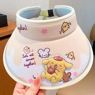 Mũ chống nắng cho bé, nón rộng vành hở chóp chống tia cực tím UV họa tiết kuromi,merody siêu dễ thương cho bé 🌸🌸🌸